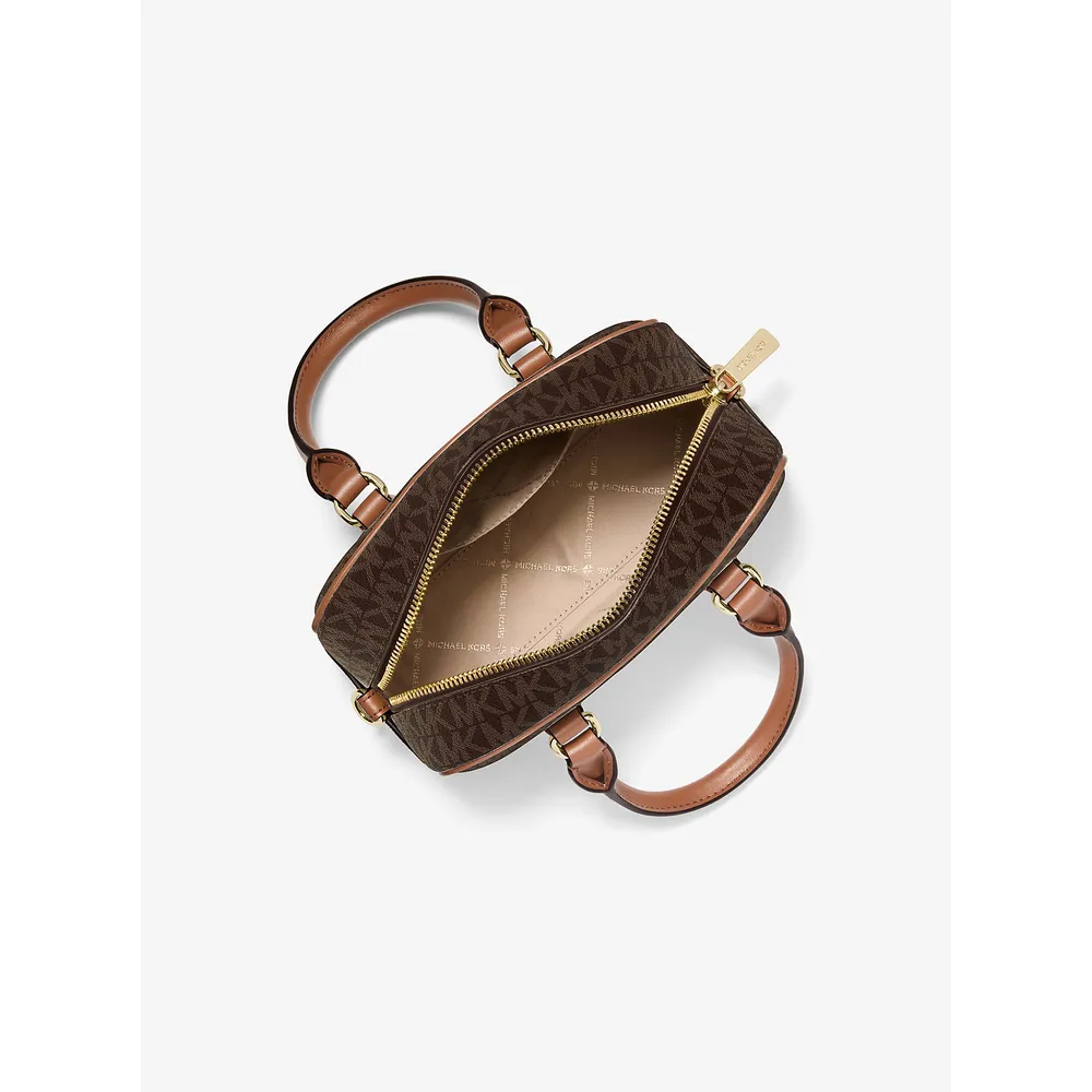 Michael Kors Bolso satchel con logotipo de la firma Thompson | Marrón