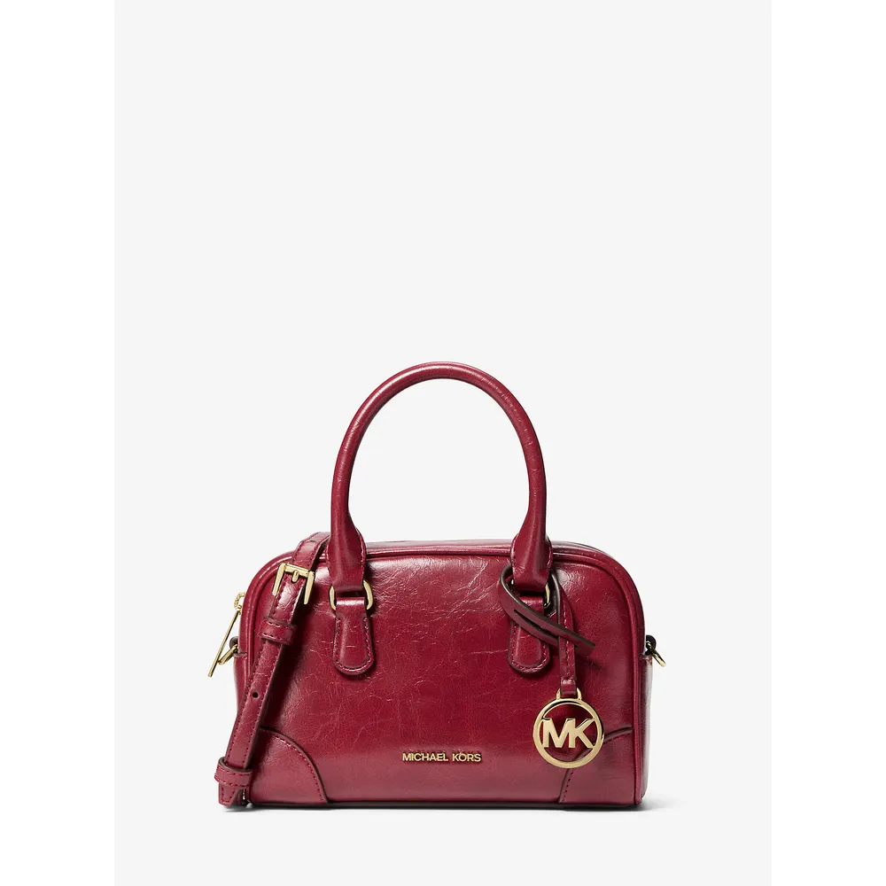 Michael Kors Bolso satchel convertible Thompson con efecto desgastado | Cereza