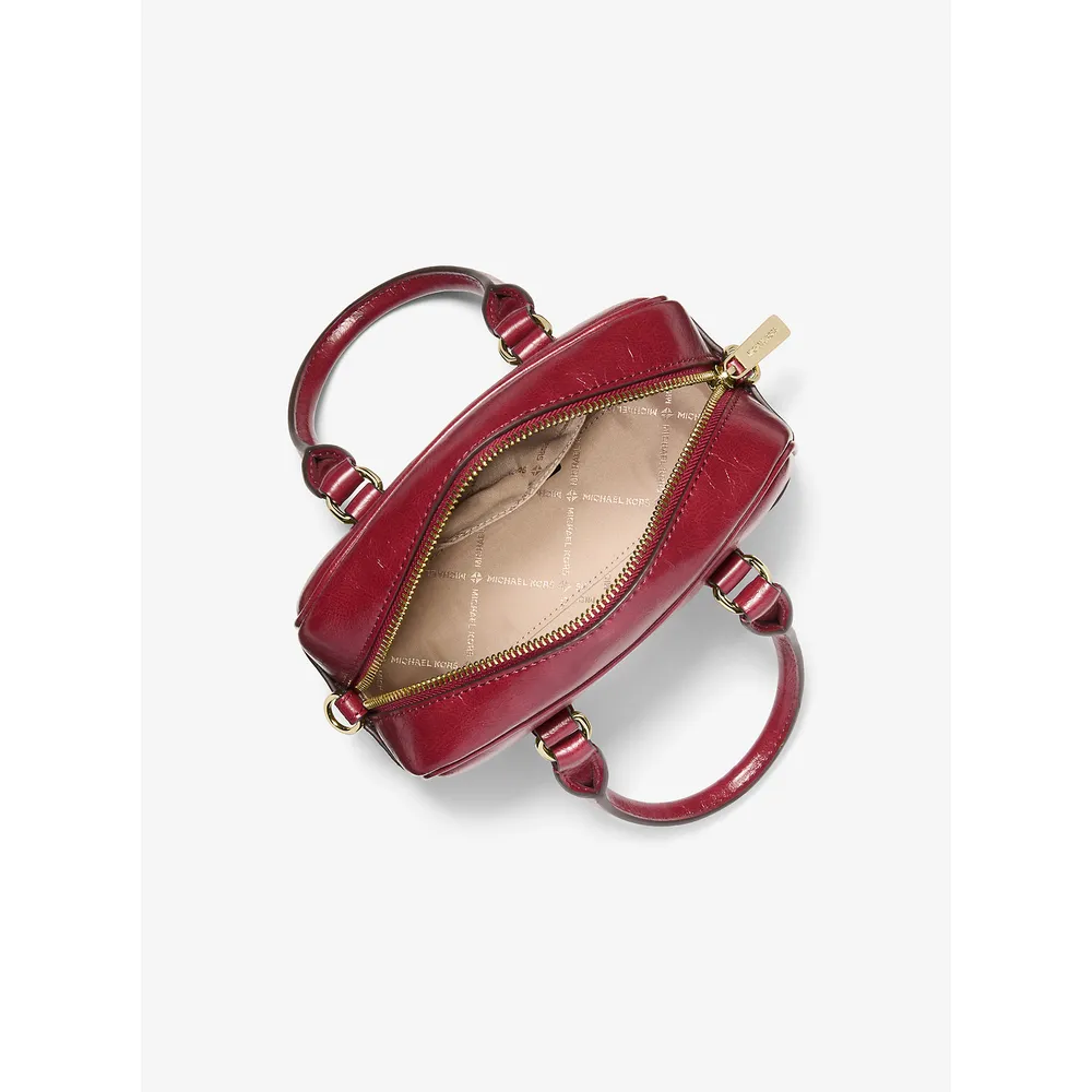 Michael Kors Bolso satchel convertible Thompson con efecto desgastado | Cereza