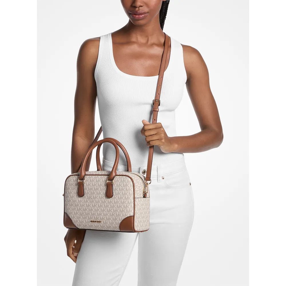 Michael Kors Bolso satchel Bolso con logotipo de la firma Thompson | Vainilla