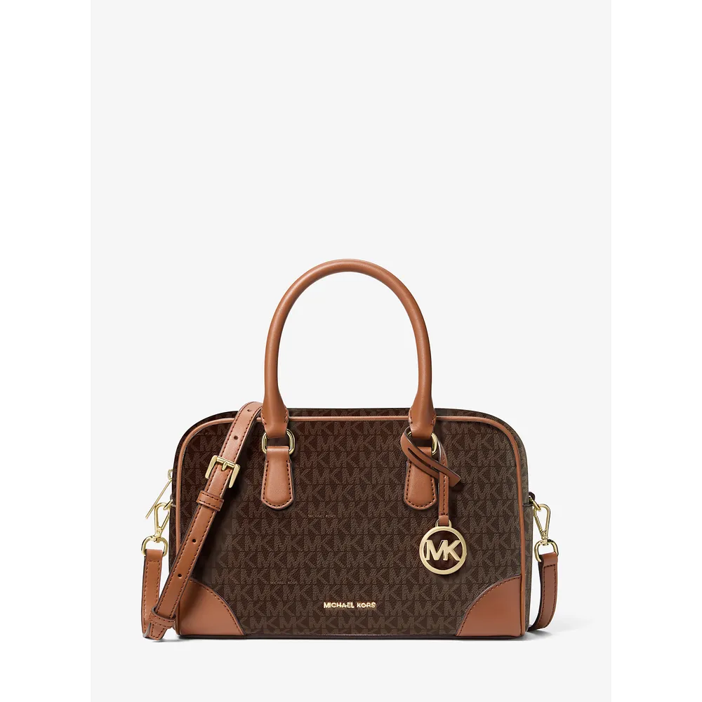 Michael Kors Bolso satchel Bolso con logotipo de la firma Thompson | Marrón