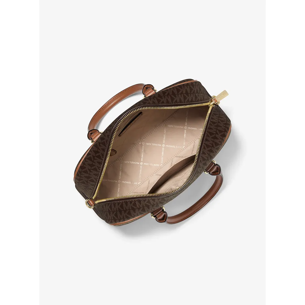 Michael Kors Bolso satchel Bolso con logotipo de la firma Thompson | Marrón