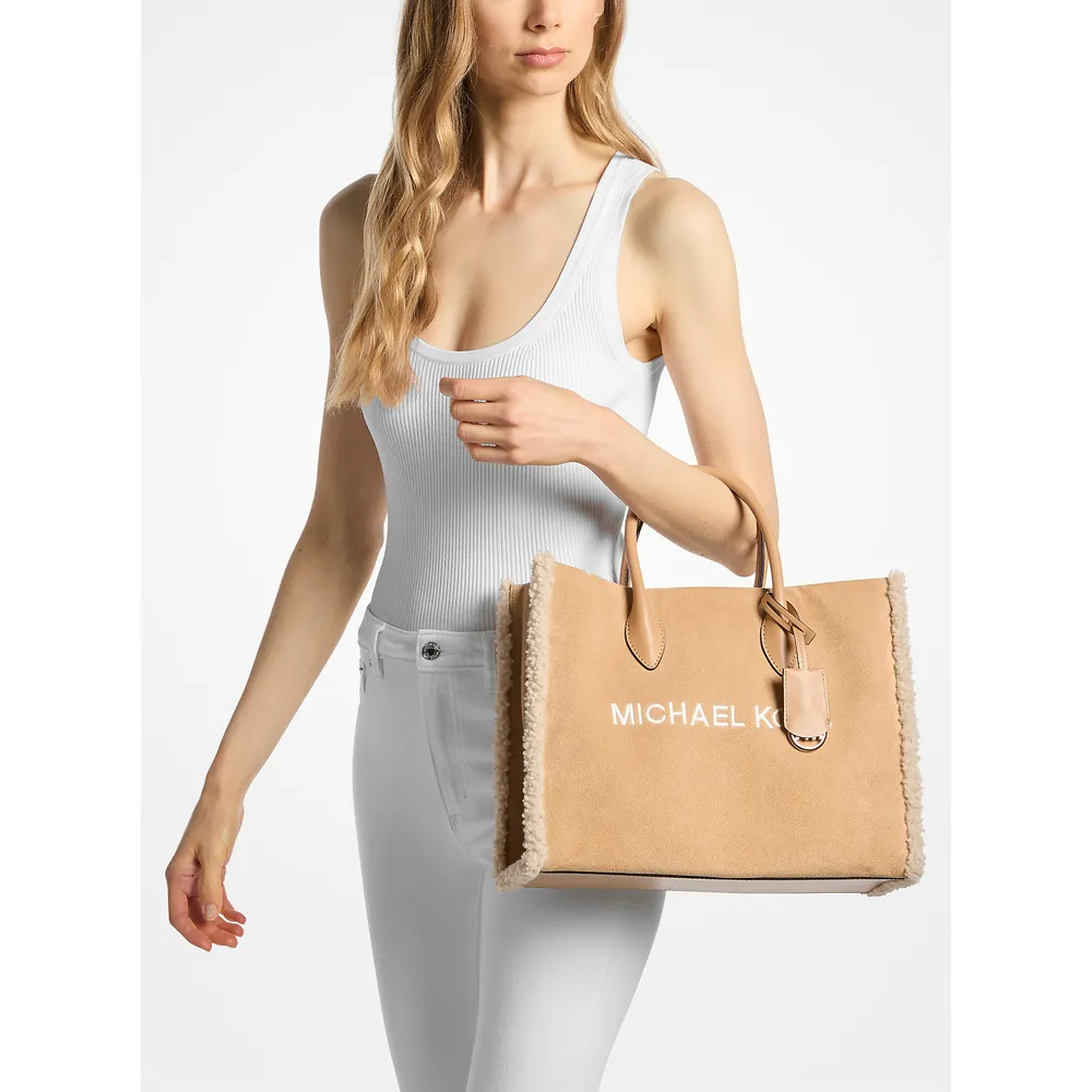 Michael Kors Bolso tote Bolso Mirella de ante y borrego sintético | Maní