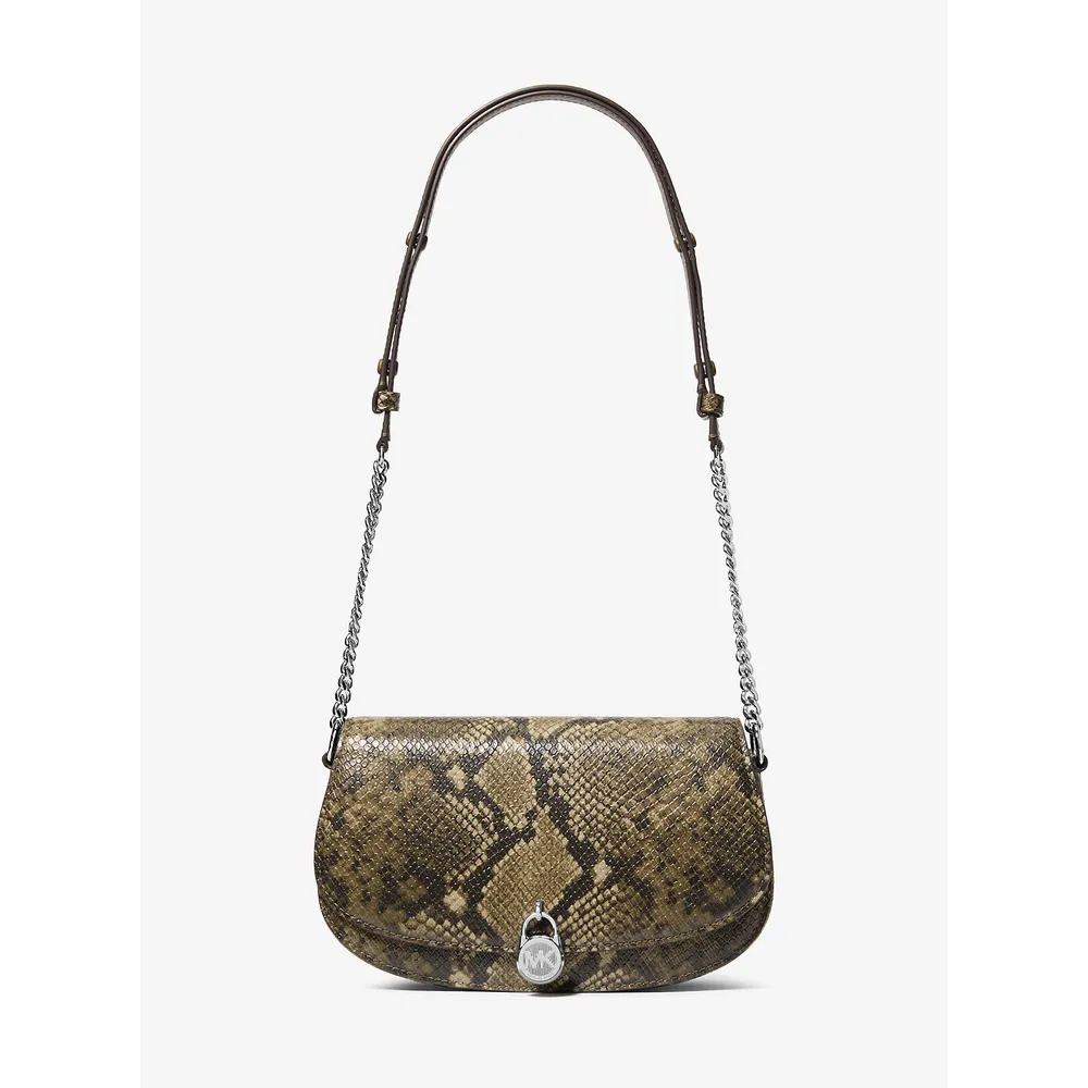 Michael Kors Bolso Mila con relieve de serpiente | Aceituna