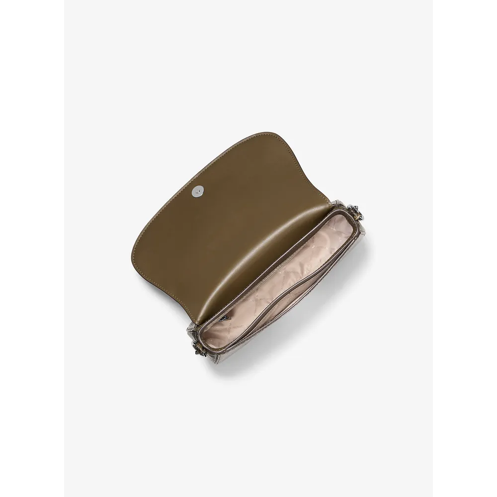 Michael Kors Bolso Mila con relieve de serpiente | Aceituna