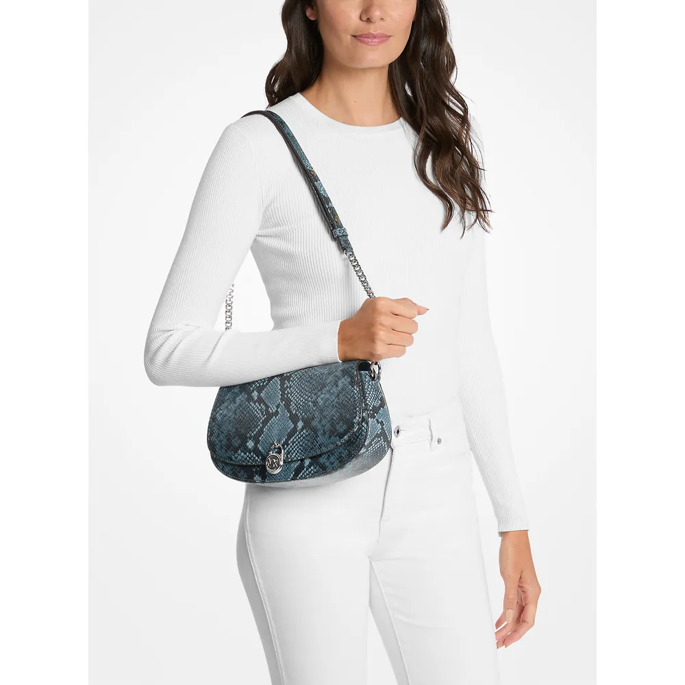 mk785381117_2_webp.webp Michael Kors Bolso Mila con relieve de serpiente | Cornflower
