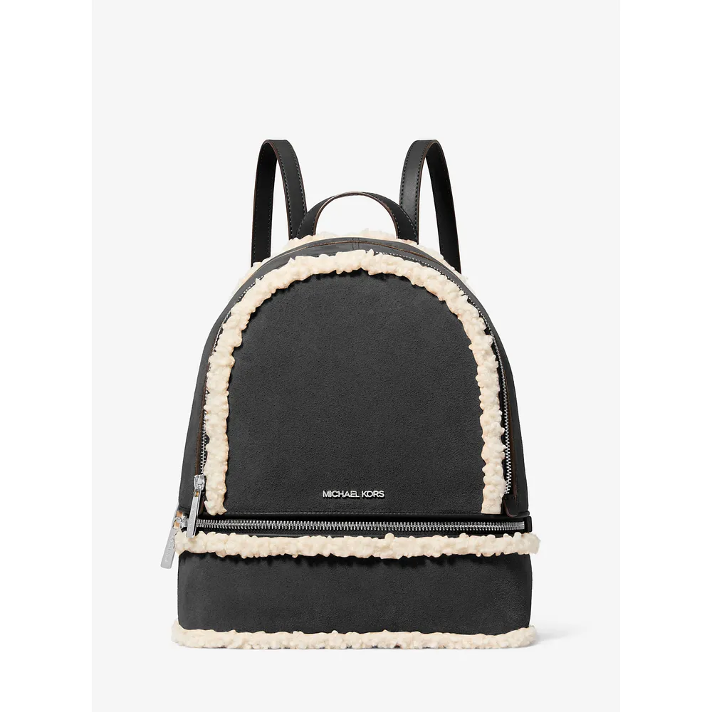 Michael Kors Mochila Rhea de ante y borrego sintético | Negro