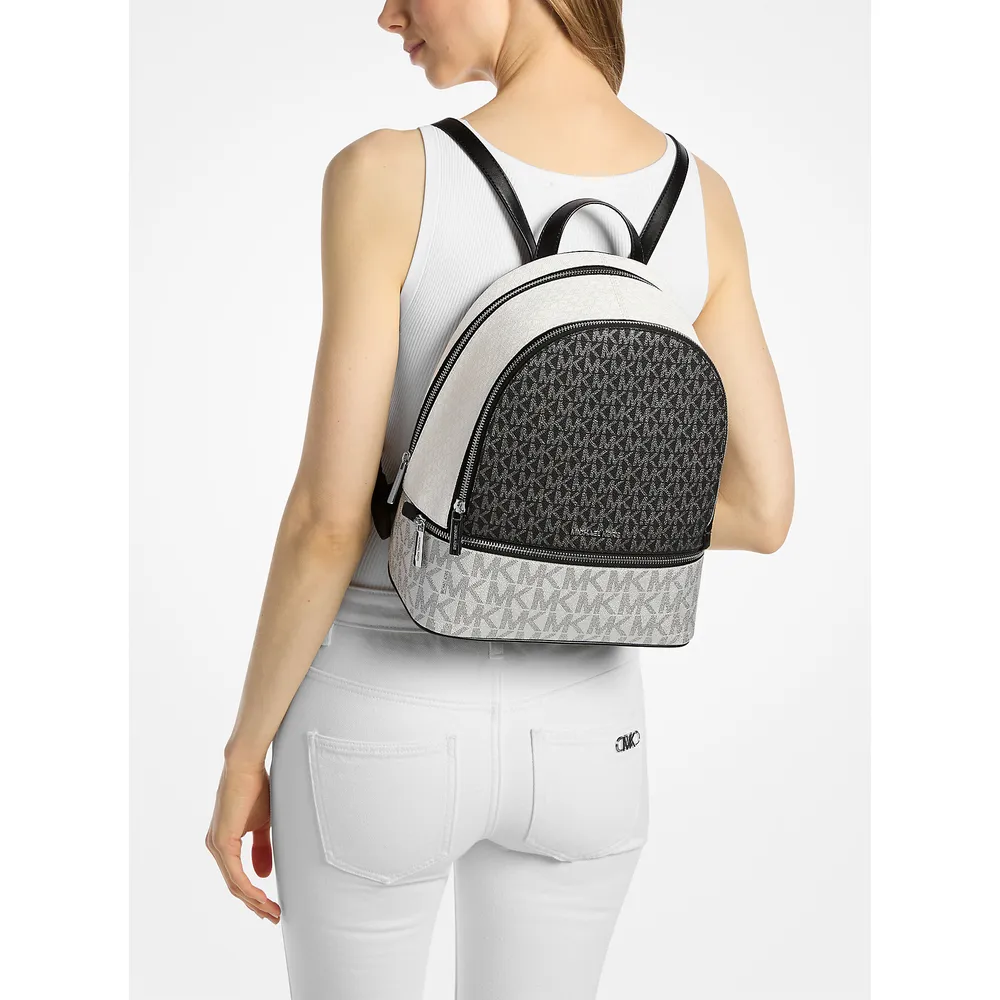 Michael Kors Mochila Rhea con logotipo metálico de la firma | Negro