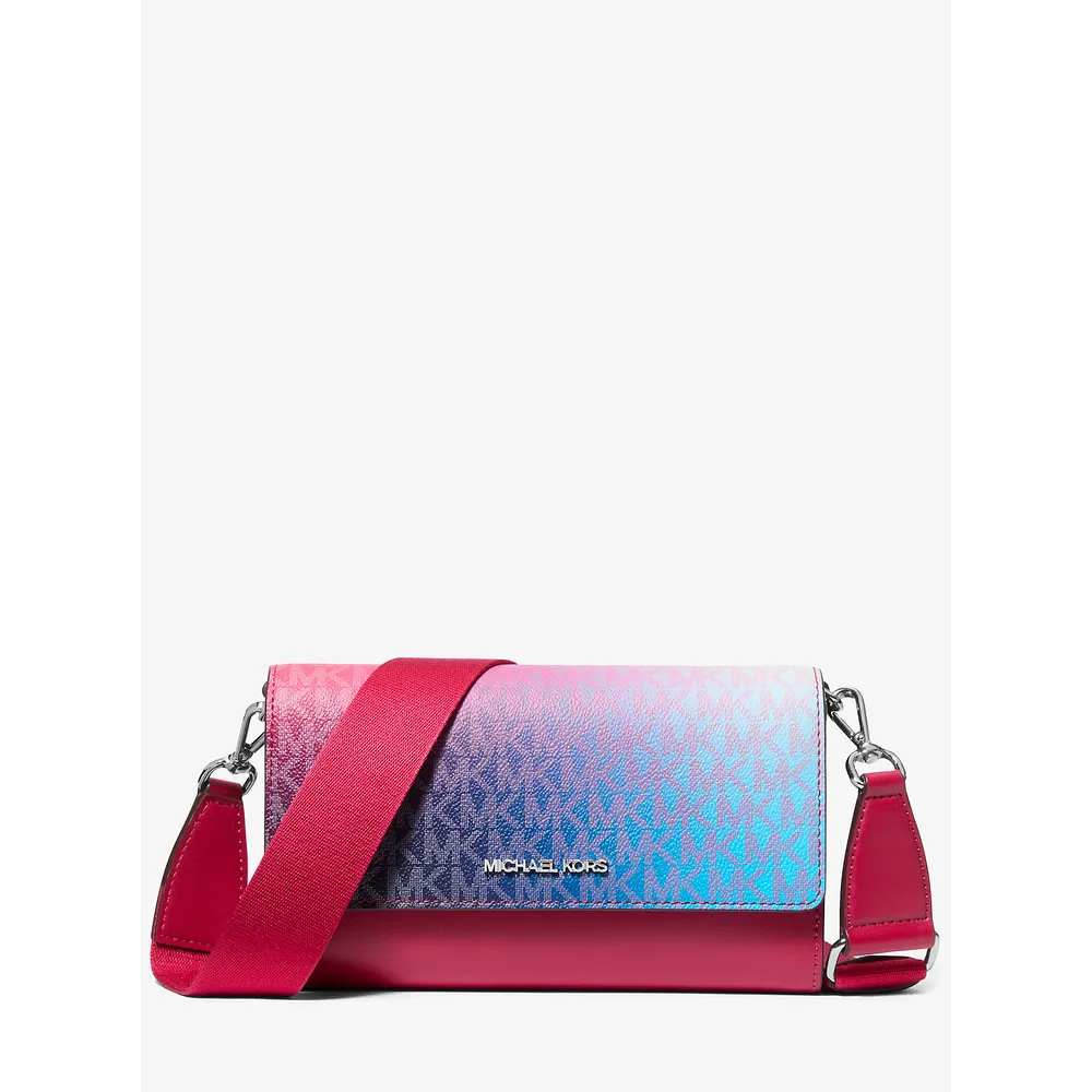 Michael Kors Bolso bandolera Jet Set con logo de la firma | Dk Raspberry Multi
