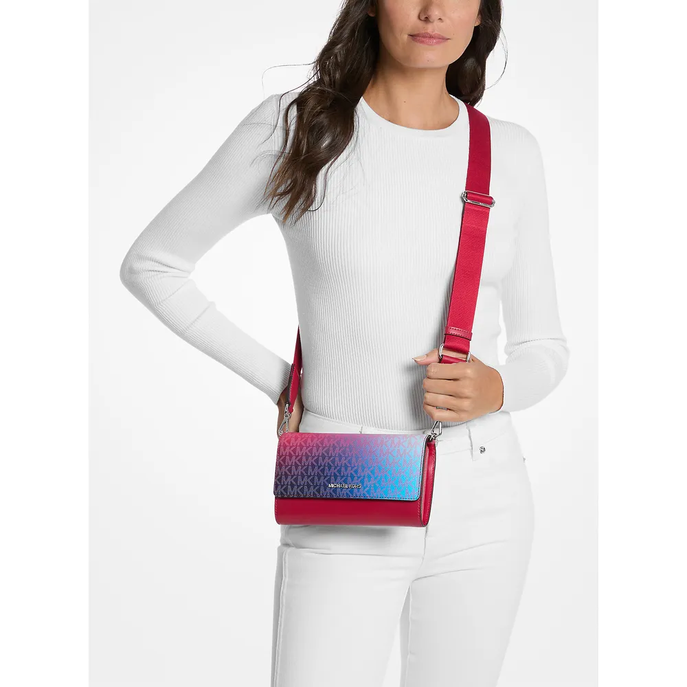 Michael Kors Bolso bandolera Jet Set con logo de la firma | Dk Raspberry Multi