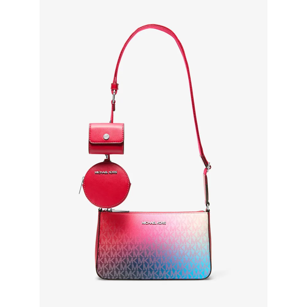 Michael Kors Bolso bandolera Jet Set funda Airpods Pro | Dk Raspberry Multi