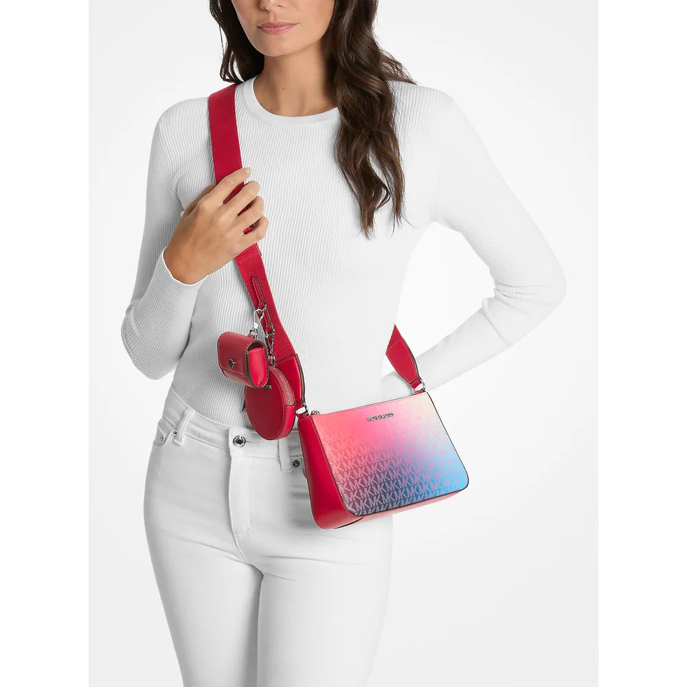 Michael Kors Bolso bandolera Jet Set funda Airpods Pro | Dk Raspberry Multi
