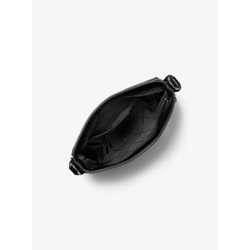 Michael Kors Bolso bandolera Jet Set Signature con rayas | Negro