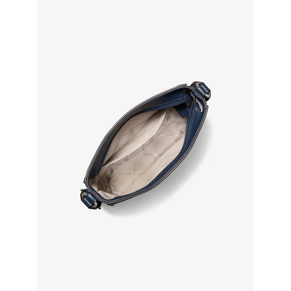 Michael Kors Bolso bandolera Jet Set Signature con rayas | Navy