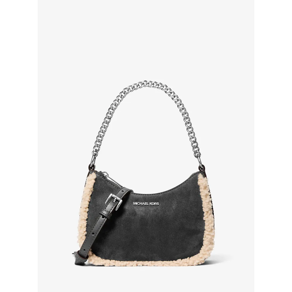 Michael Kors Bolso bandolera convertible Jet Set borrego sintético | Negro