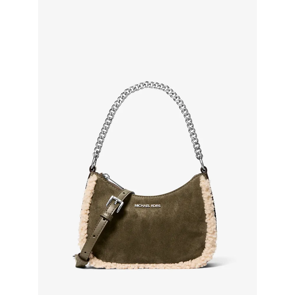 Michael Kors Bolso bandolera convertible Jet Set borrego sintético | Aceituna