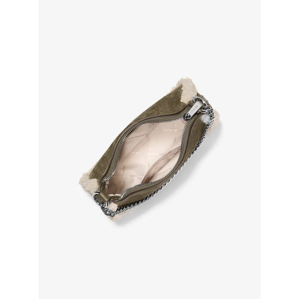 Michael Kors Bolso bandolera convertible Jet Set borrego sintético | Aceituna