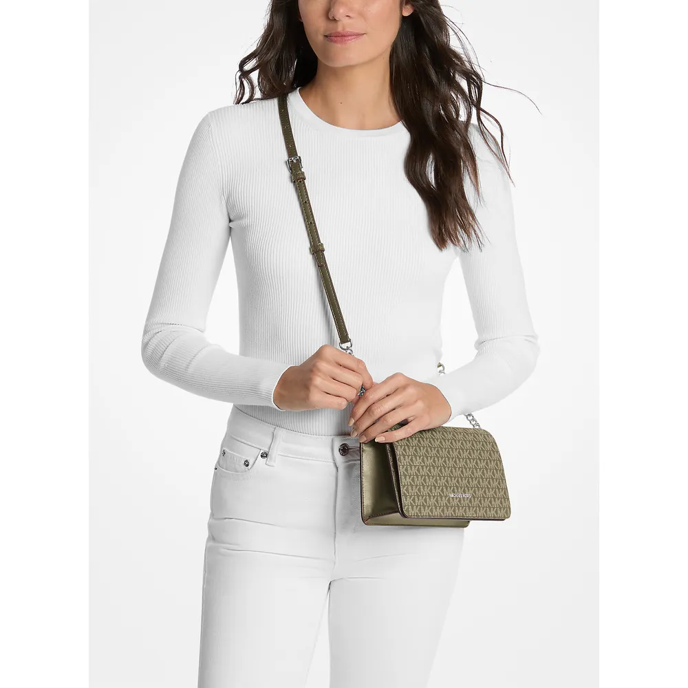 Michael Kors Bolso bandolera con el logotipo de Jet Set Signature | Aceituna