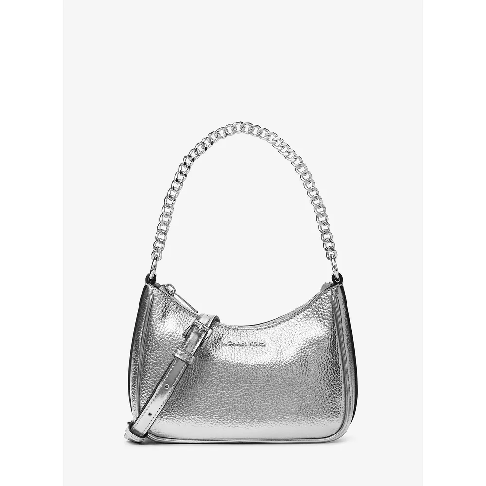 Michael Kors Bolso bandolera convertible metálico Jet Set Travel | Plata