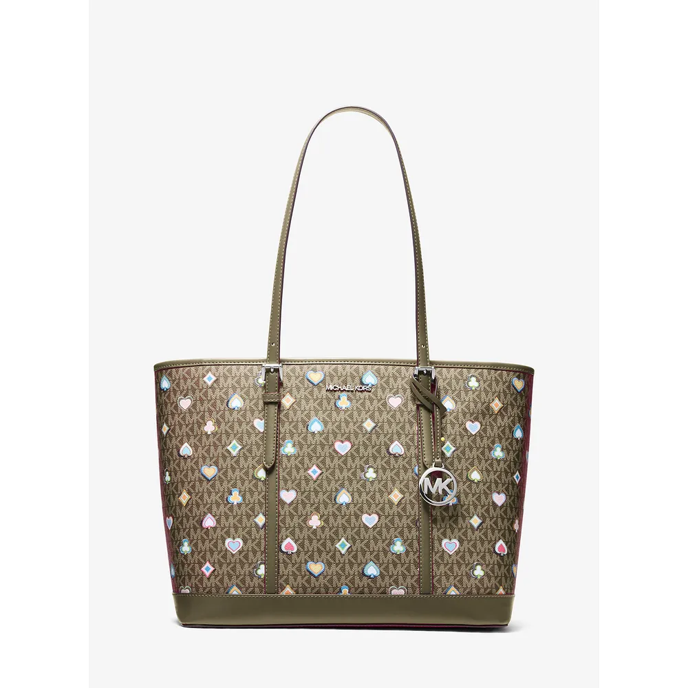 Michael Kors Bolso tote logotipo de la firma impreso de Jet Set | Aceituna