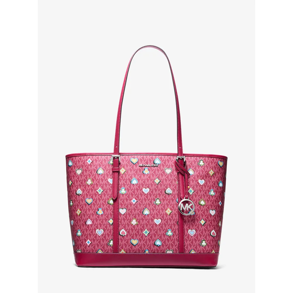 Michael Kors Bolso tote logotipo de la firma impreso de Jet Set | Dk Raspberry