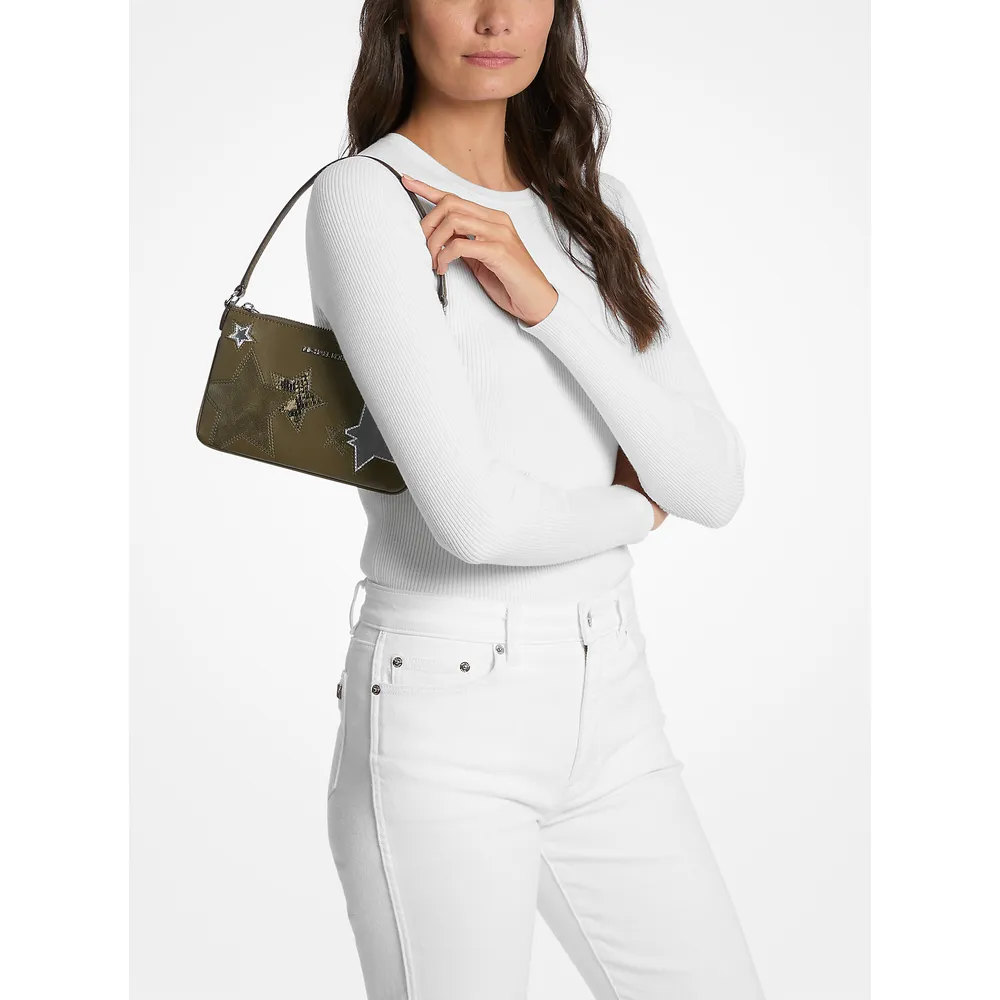 mk785381269_2_webp.webp Michael Kors Bolso de mano Jet Set estampado | Aceituna