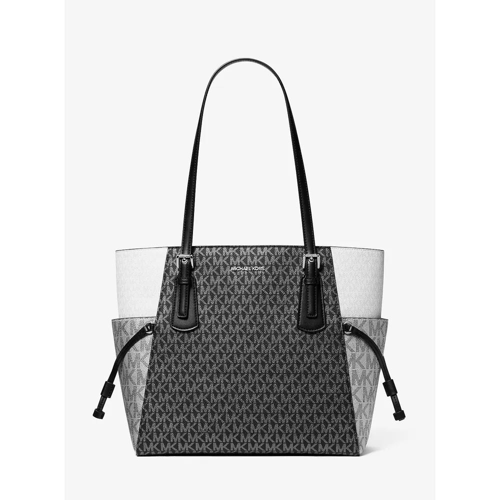 Michael Kors Bolso tote Voyager con logo distintivo metálico | Negro
