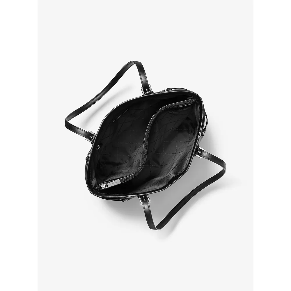 Michael Kors Bolso tote Voyager con logo distintivo metálico | Negro