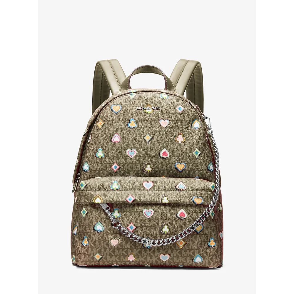 Michael Kors Mochila Slater con el logotipo de la firma impreso | Aceituna