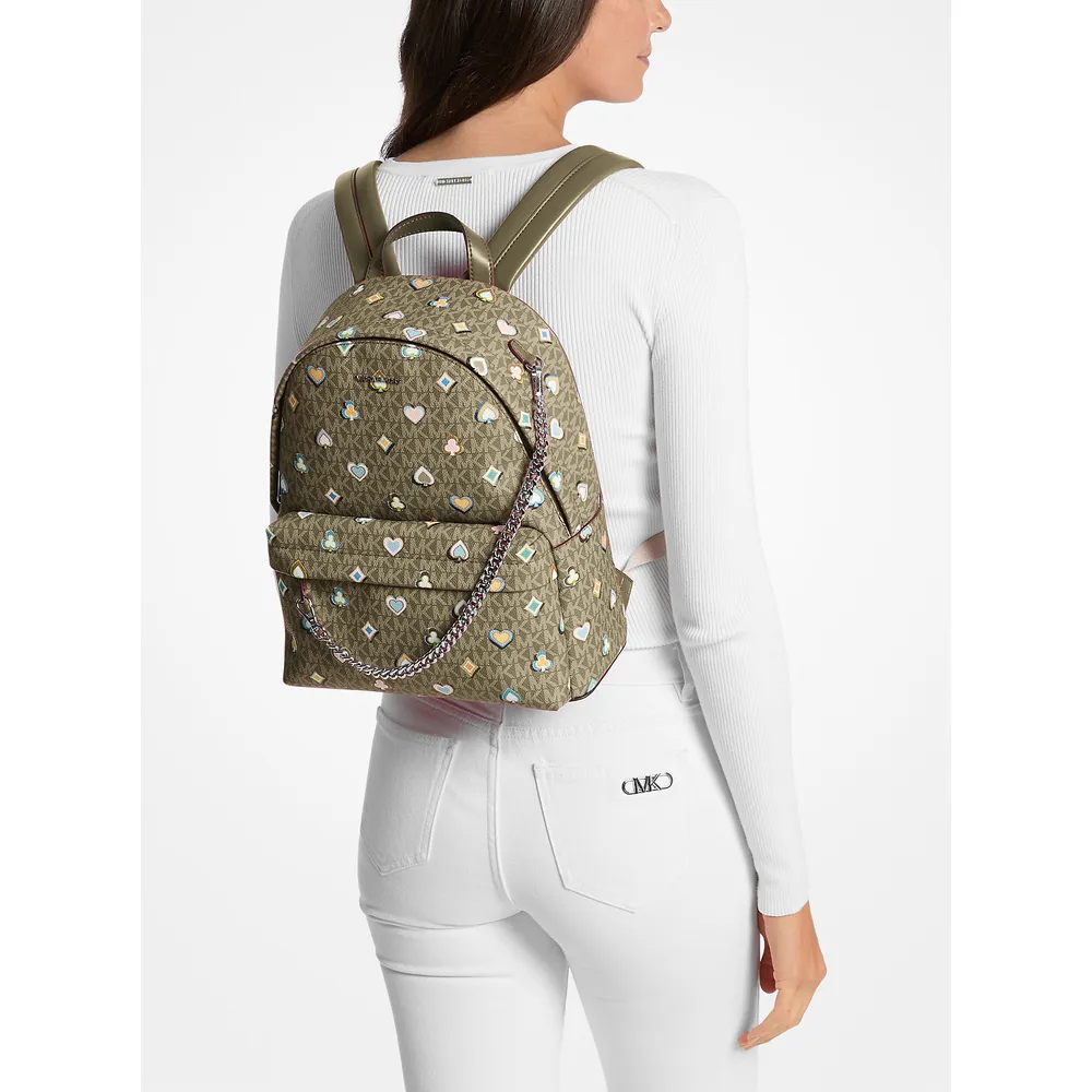 Michael Kors Mochila Slater con el logotipo de la firma impreso | Aceituna