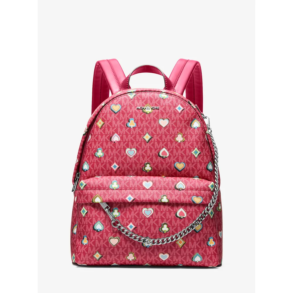Michael Kors Mochila Slater con el logotipo de la firma impreso | Dk Raspberry
