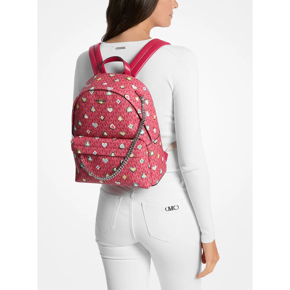 Michael Kors Mochila Slater con el logotipo de la firma impreso | Dk Raspberry