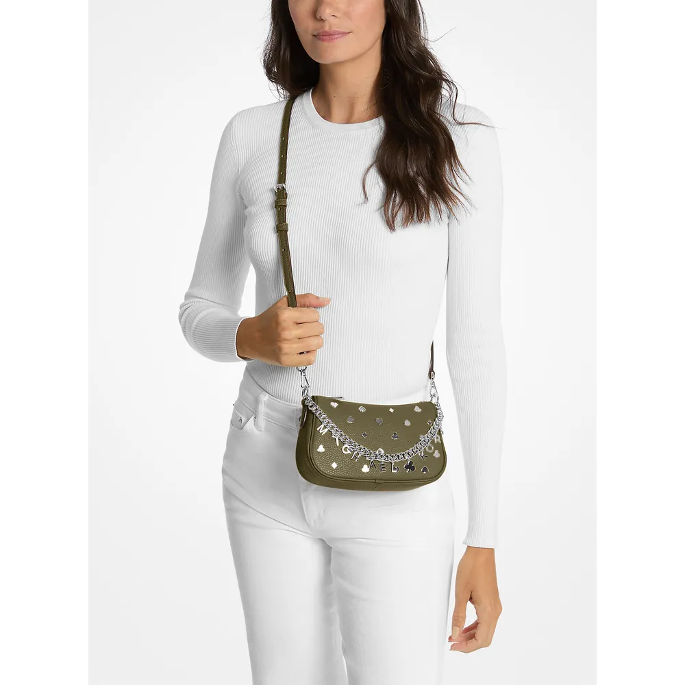 Michael Kors Bolso bandolera convertible Carmela con adornos | Aceituna
