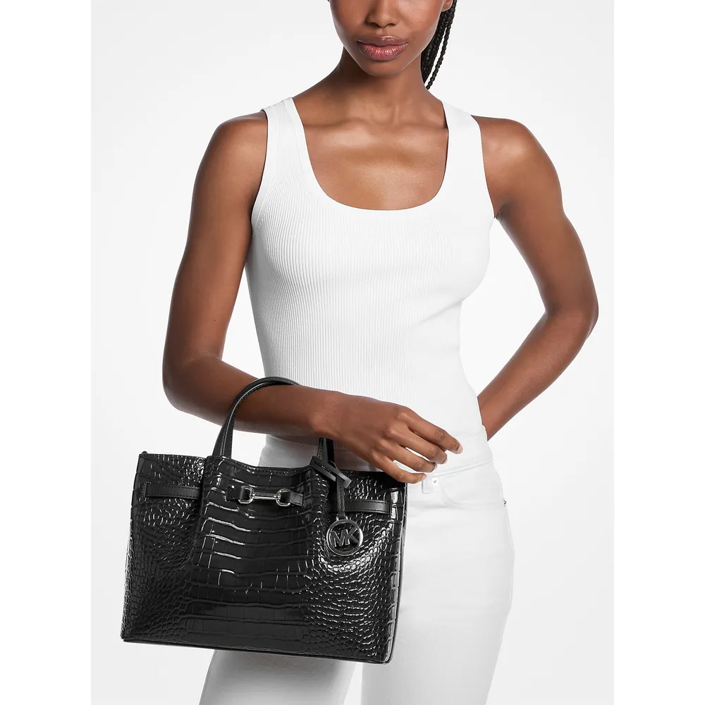 Michael Kors Cartera Carson con relieve de cocodrilo | Negro