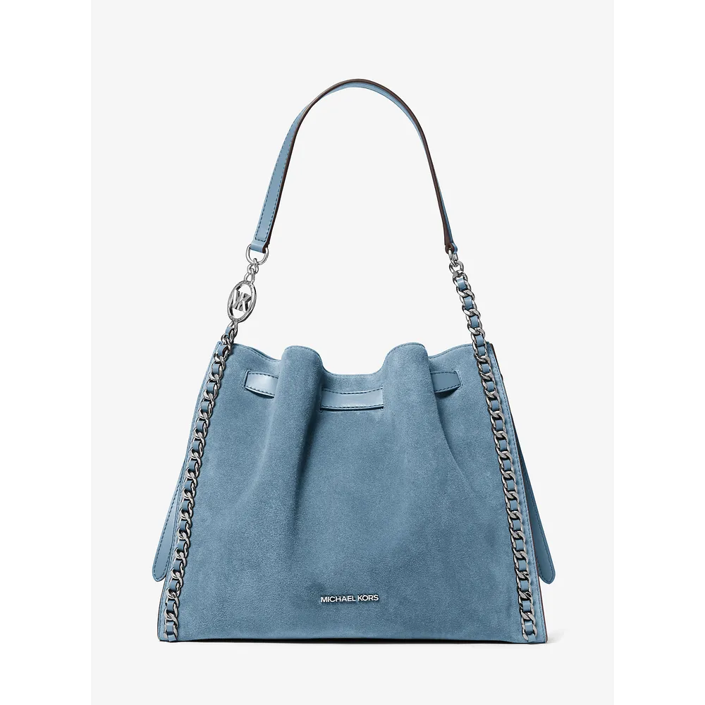 mk785381407_0_webp.webp Michael Kors Bolso de ante con cadena Mina | Cornflower