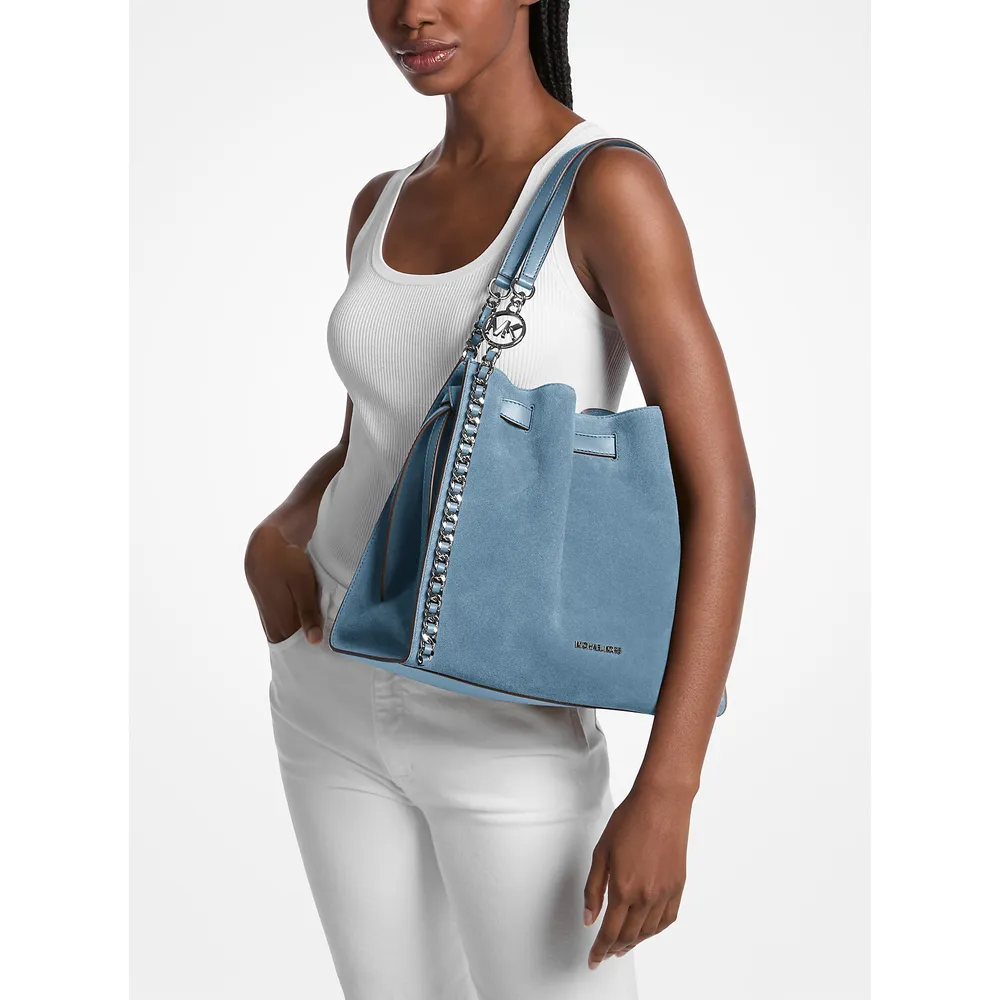 mk785381407_2_webp.webp Michael Kors Bolso de ante con cadena Mina | Cornflower