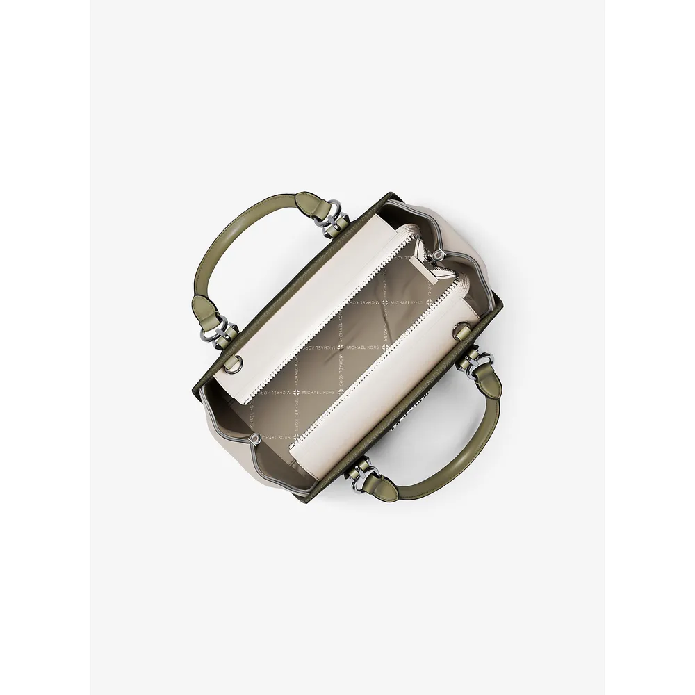 Michael Kors Bolso bandolera Marilyn de piel saffiano | Aceituna