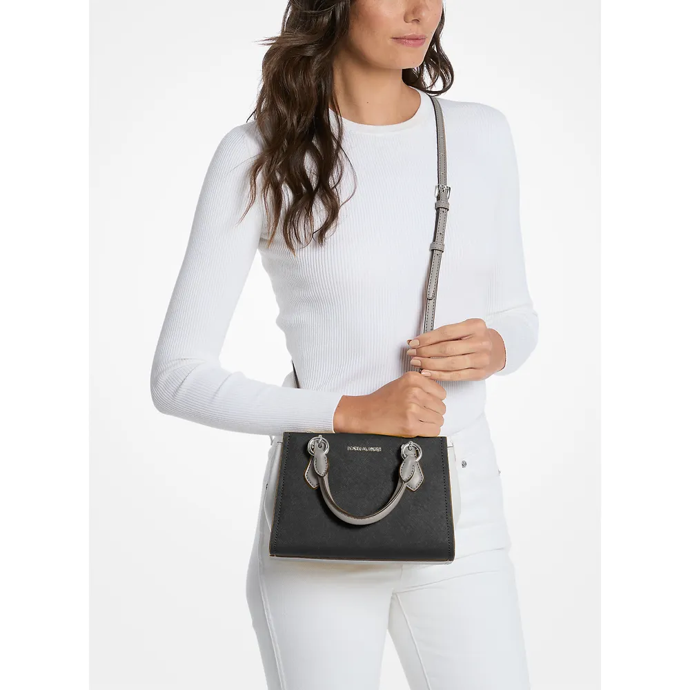 Michael Kors Bolso bandolera' Marilyn' de piel saffiano | Black Combo