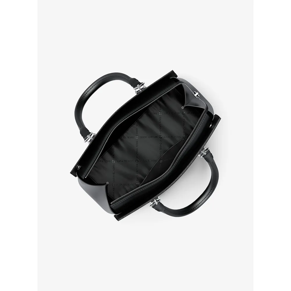 Michael Kors Bolso satchel Bolso de piel saffiano Marilyn | Negro