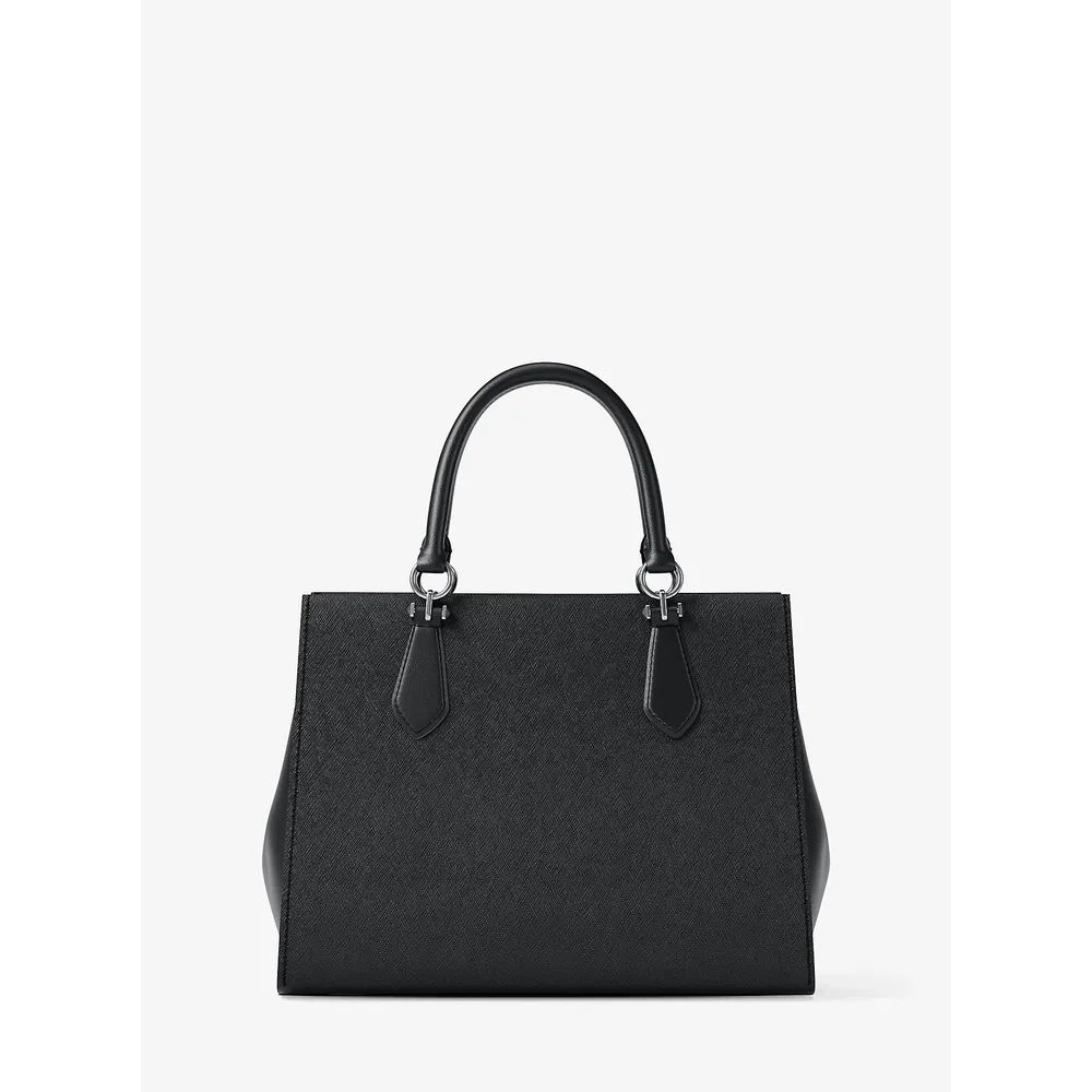 Michael Kors Bolso satchel Bolso de piel saffiano Marilyn | Negro
