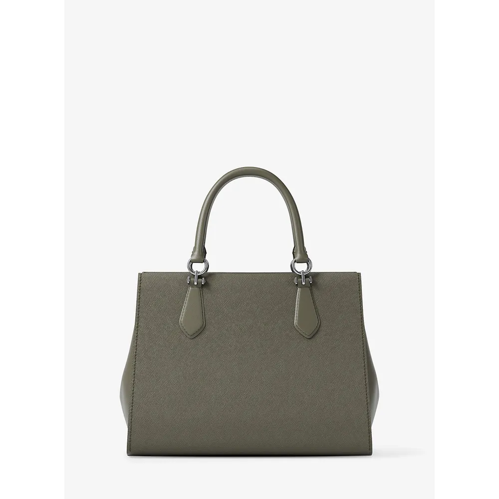 Michael Kors Bolso satchel Bolso de piel saffiano Marilyn | Aceituna