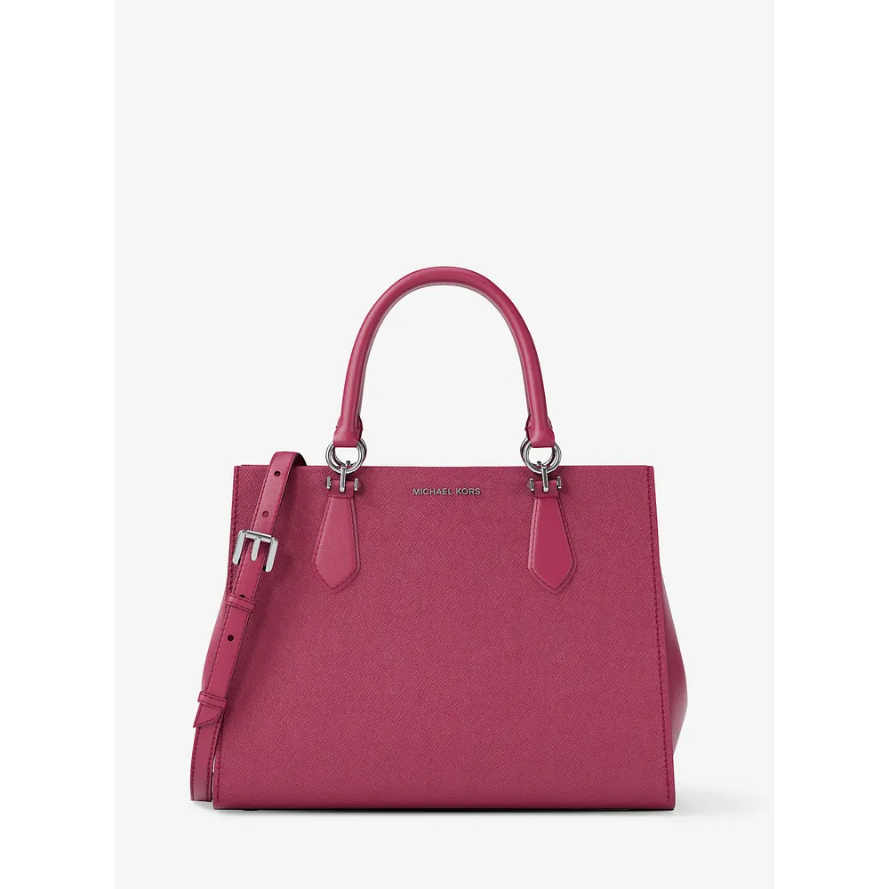 mk785381489_0_webp.webp Michael Kors Bolso satchel Bolso de piel saffiano Marilyn | Dk Raspberry