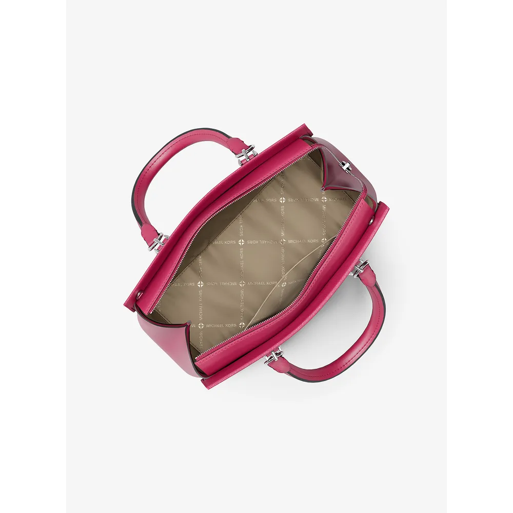 mk785381489_1_webp.webp Michael Kors Bolso satchel Bolso de piel saffiano Marilyn | Dk Raspberry