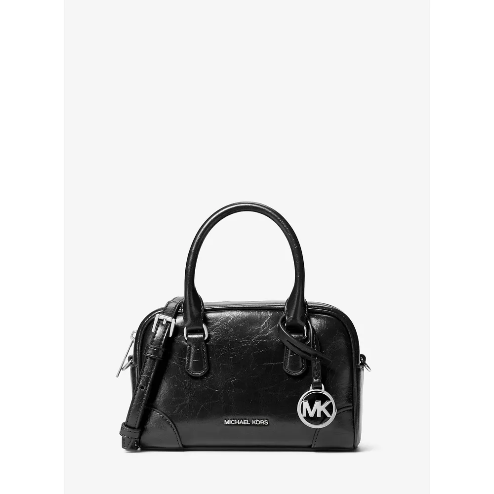 mk785381539_0_webp.webp Michael Kors Bolso satchel convertible Thompson con efecto desgastado | Negro