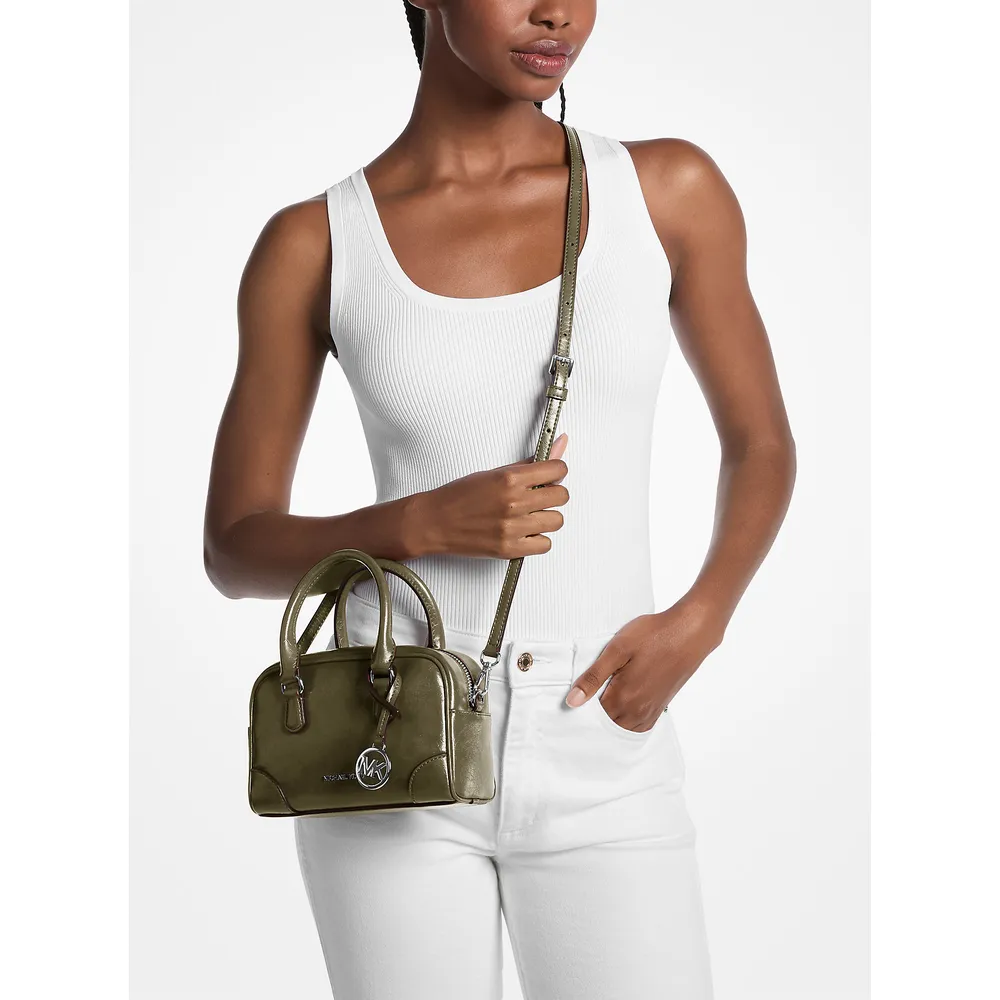 Michael Kors Bolso satchel convertible Thompson efecto desgastado | Aceituna