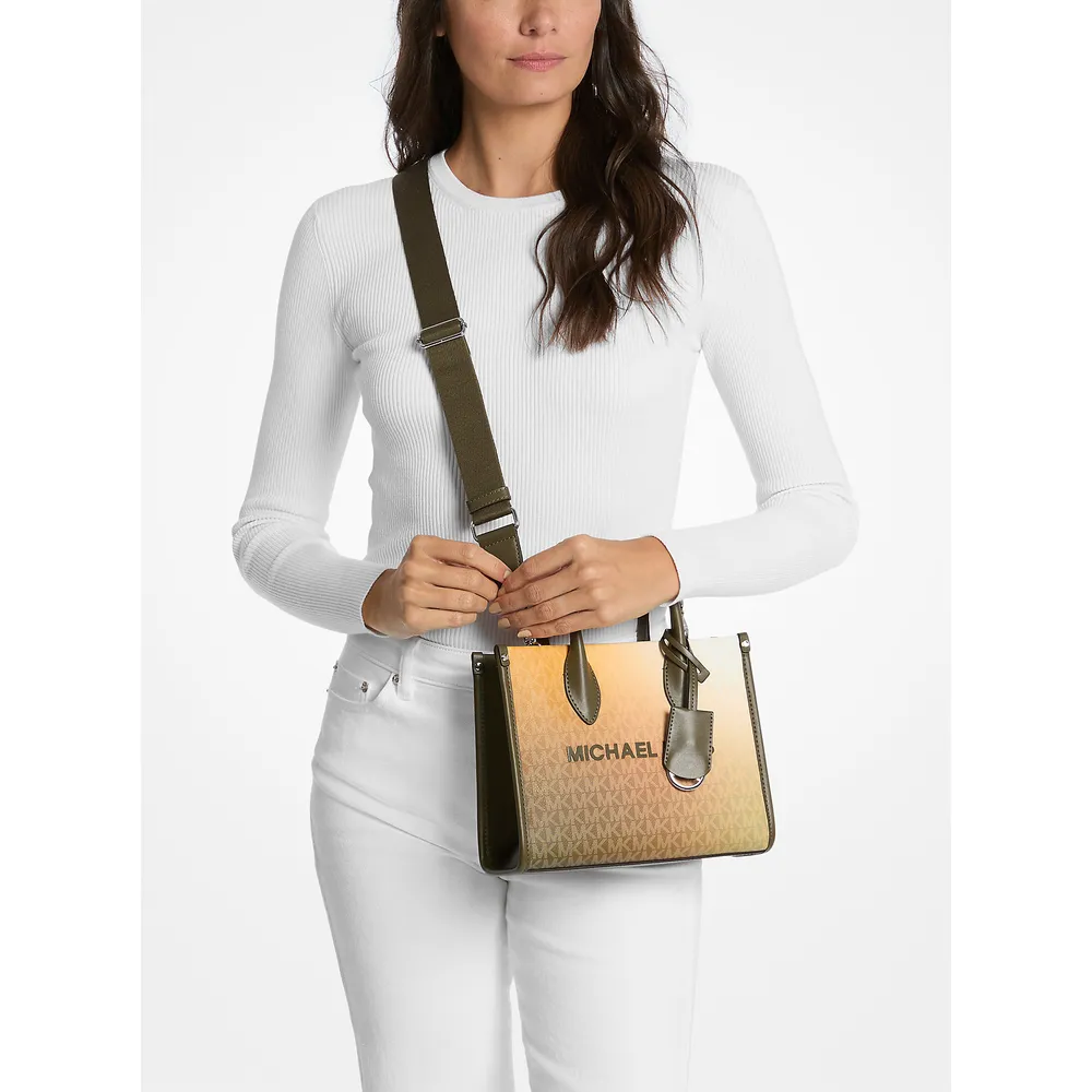 Michael Kors Bolso bandolera Mirella con logo sombreado y distintivo | Aceituna