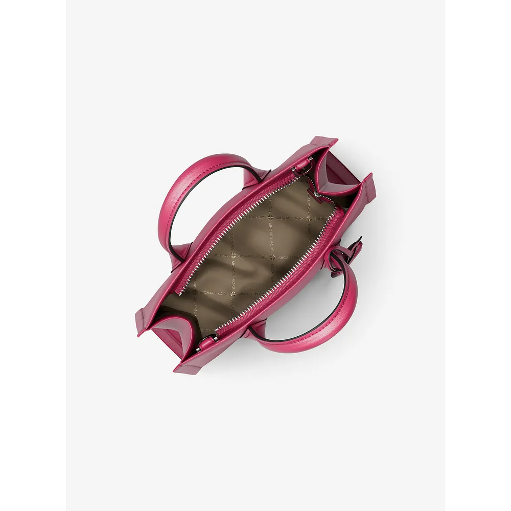 mk785381562_1_webp.webp Michael Kors Bolso bandolera convertible Mirella piel granulada | Dk Raspberry