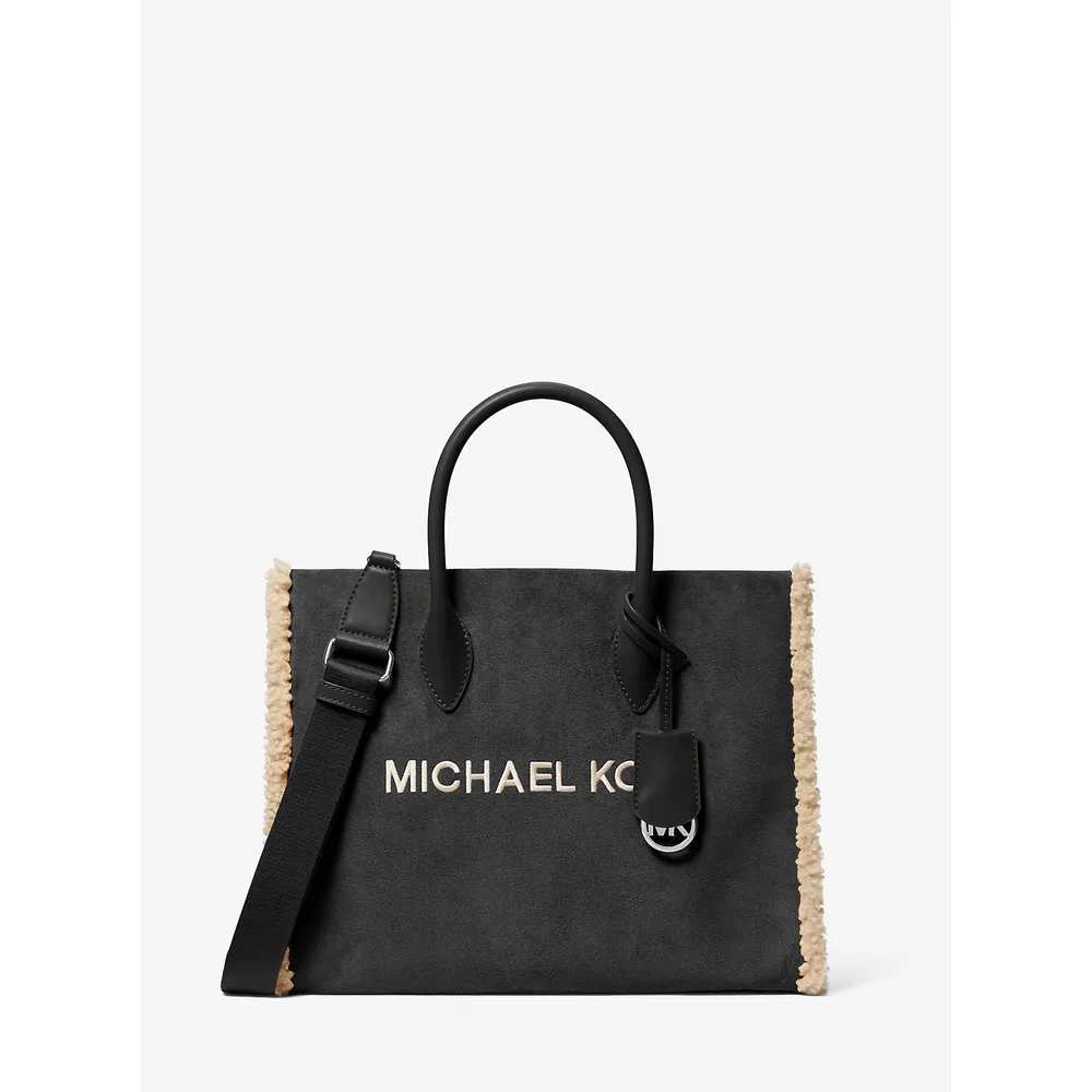 Michael Kors Bolso tote Bolso Mirella de ante y borrego sintético | Negro