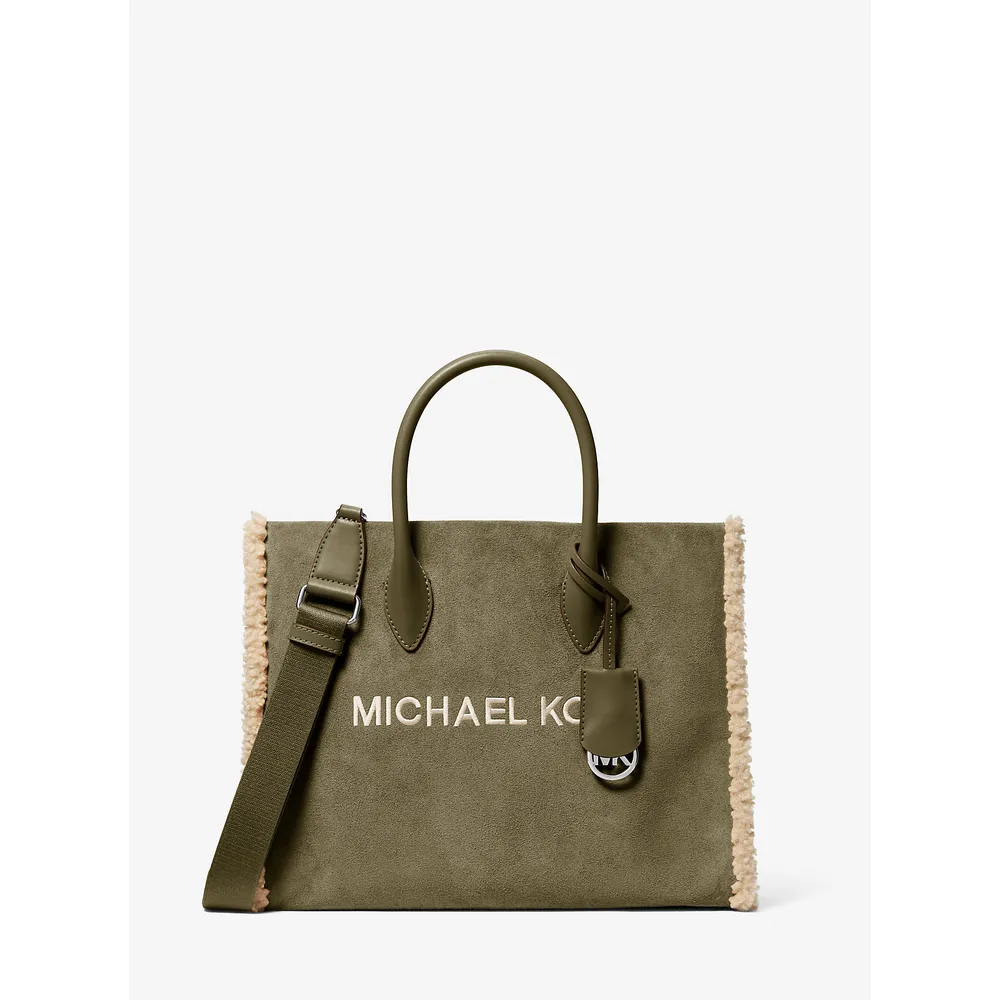 Michael Kors Bolso tote Bolso Mirella de ante y borrego sintético | Aceituna