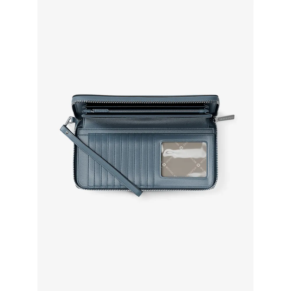 Michael Kors Cartera continental de piel granulada | Cornflower